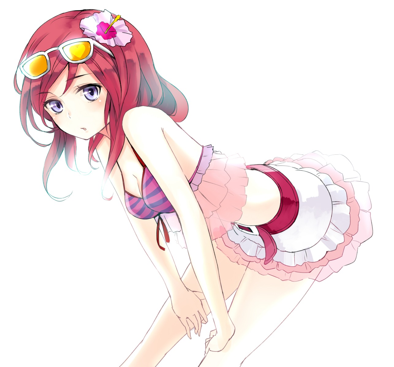 bikini_top, cleavage, love_live!, love_live!_(series), minato_(shouno), nishikino_maki, swimsuits