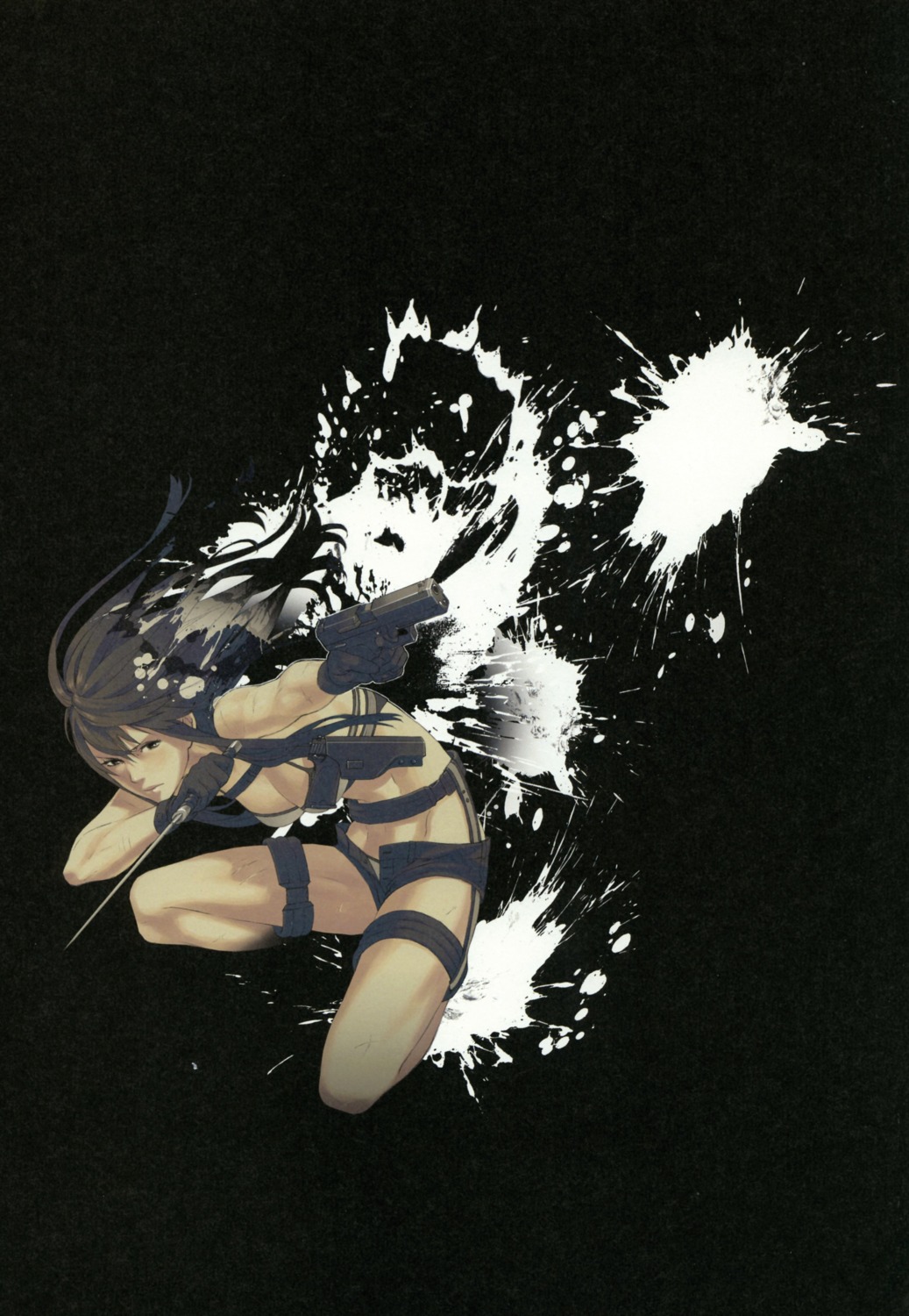 gun, karasuma_kyouko, karasuma_kyouko_no_jikenbo, kozaki_yuusuke, scanning_artifacts