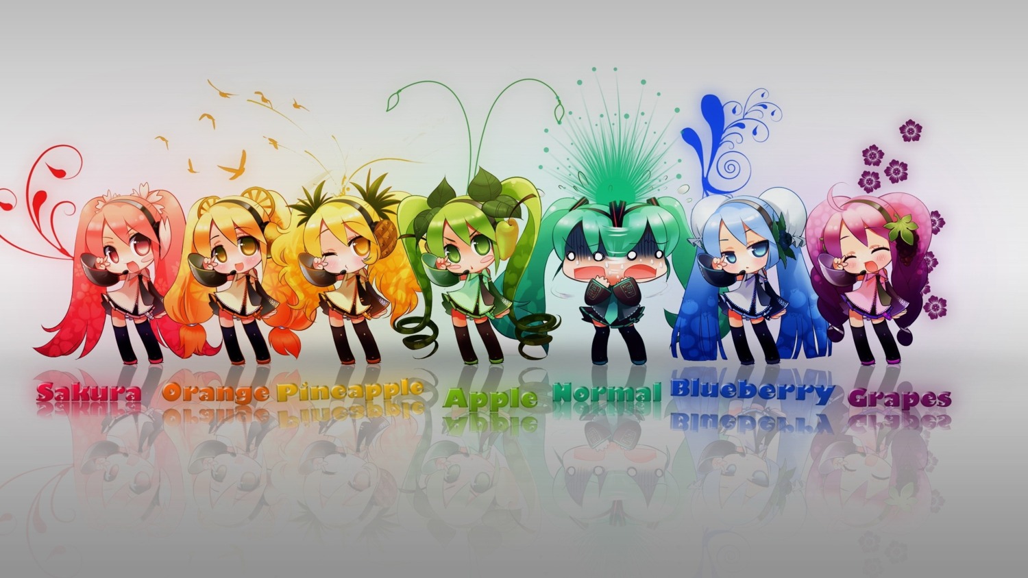 hatsune_miku, headphones, neko_sakana, vocaloid