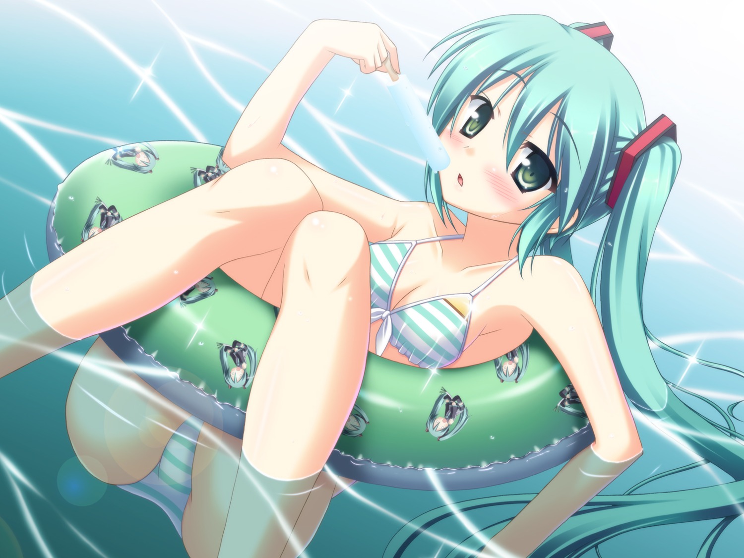 bikini, hatsune_miku, skywaker, swimsuits, vocaloid, wallpaper
