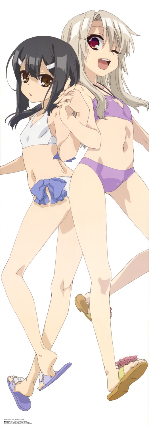 bikini, fate/kaleid_liner_prisma_illya, fate/stay_night, illyasviel_von_einzbern, miyu_edelfelt, stick_poster, swimsuits, ushijima_nozomi