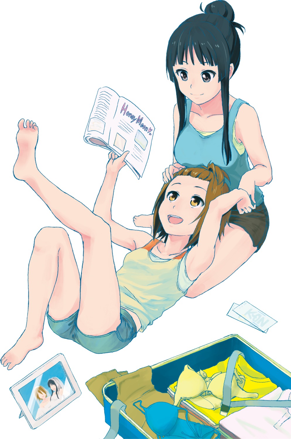 akiyama_mio, k-on!, tainaka_ritsu, zasshu_tamashii