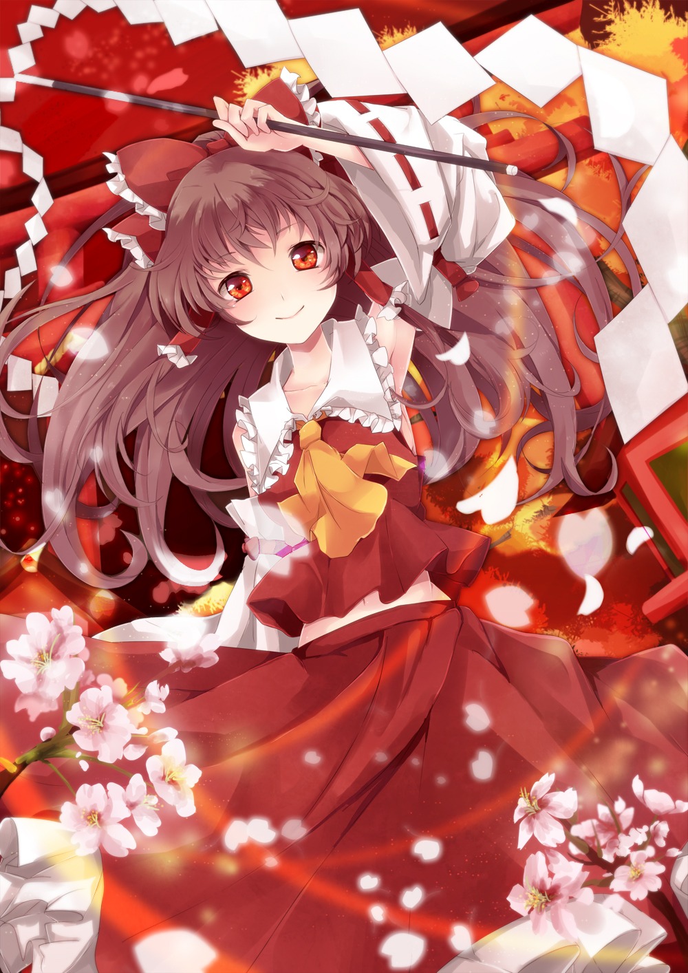 hakurei_reimu, sakura_ran, touhou