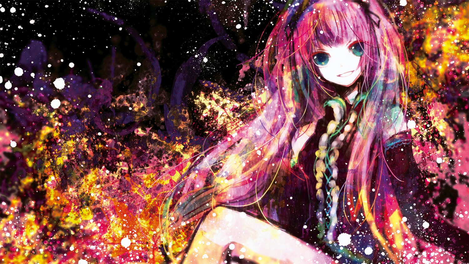 megurine_luka, sazanami_shione, vocaloid, wallpaper