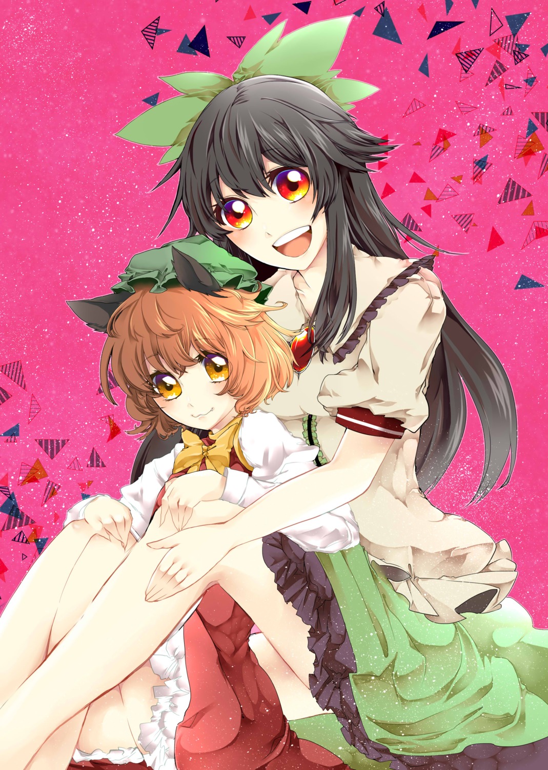 animal_ears, chen, nanami_(artist), reiuji_utsuho, touhou