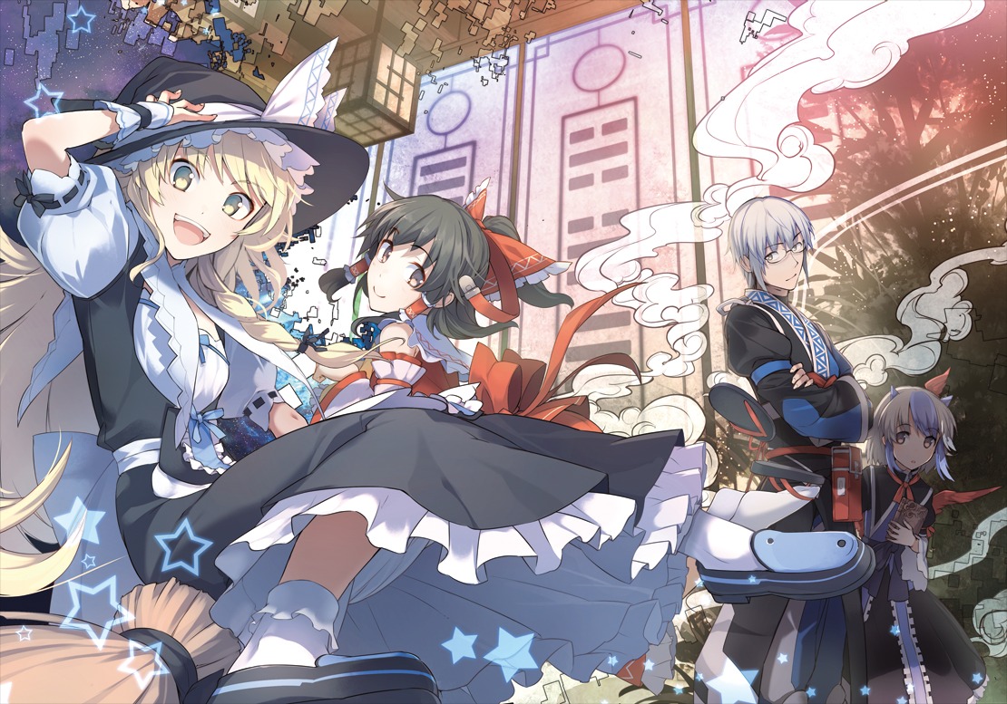 eho_(icbm), hakurei_reimu, kirisame_marisa, morichika_rinnosuke, tokiko, touhou
