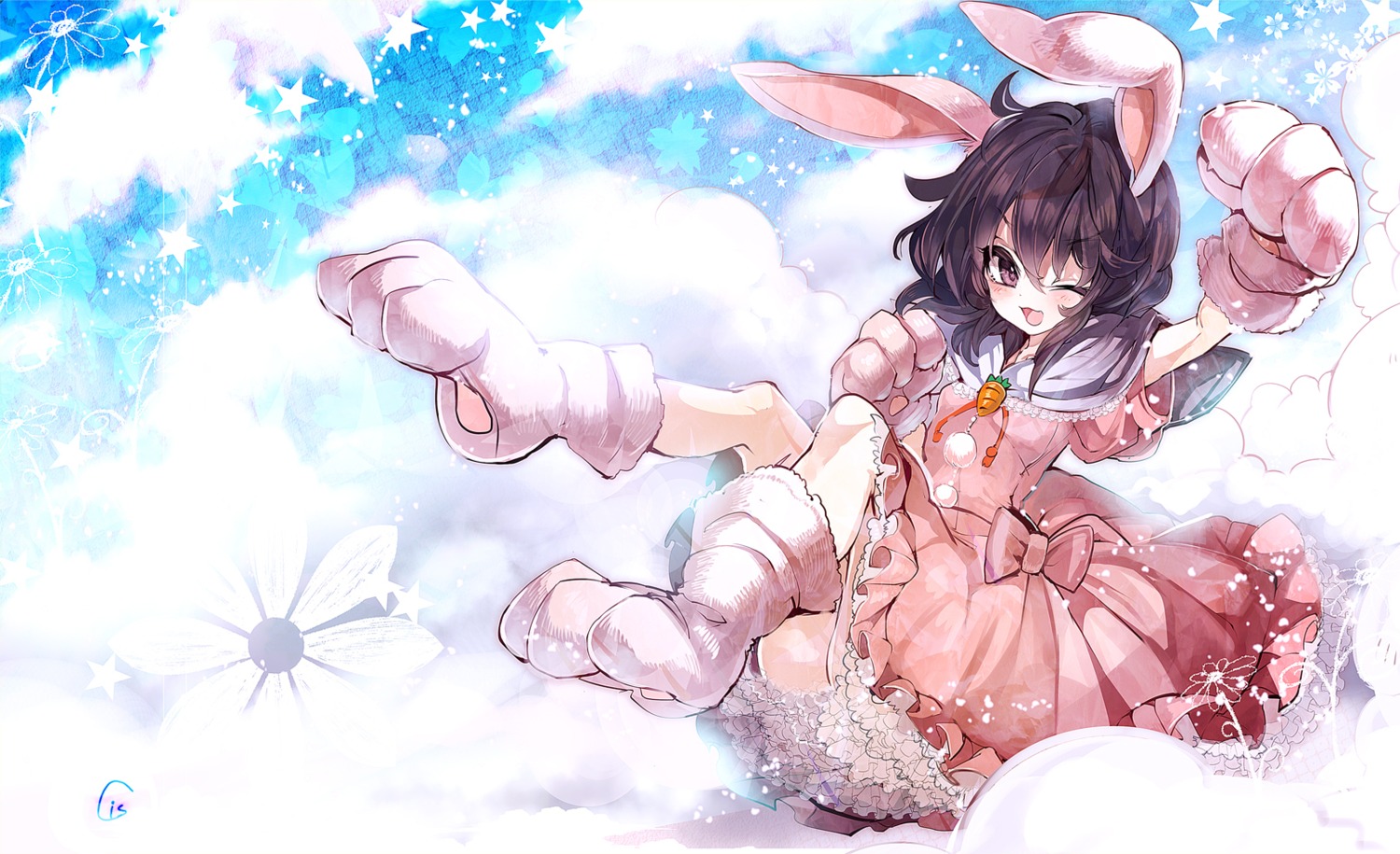 animal_ears, bunny_ears, cercis, inaba_tewi, touhou
