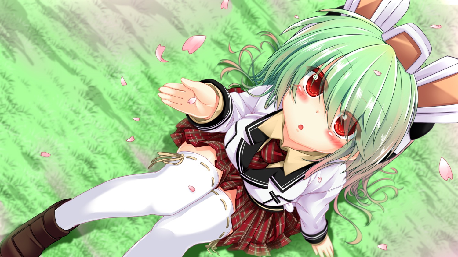 dodomayo, seifuku, thighhighs, wallpaper