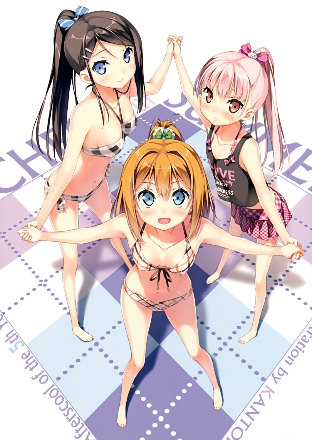 5_nenme_no_houkago, bikini, cleavage, kantoku, miyaguchi_hiromi, miyaguchi_kanna, miyaguchi_kei, swimsuits