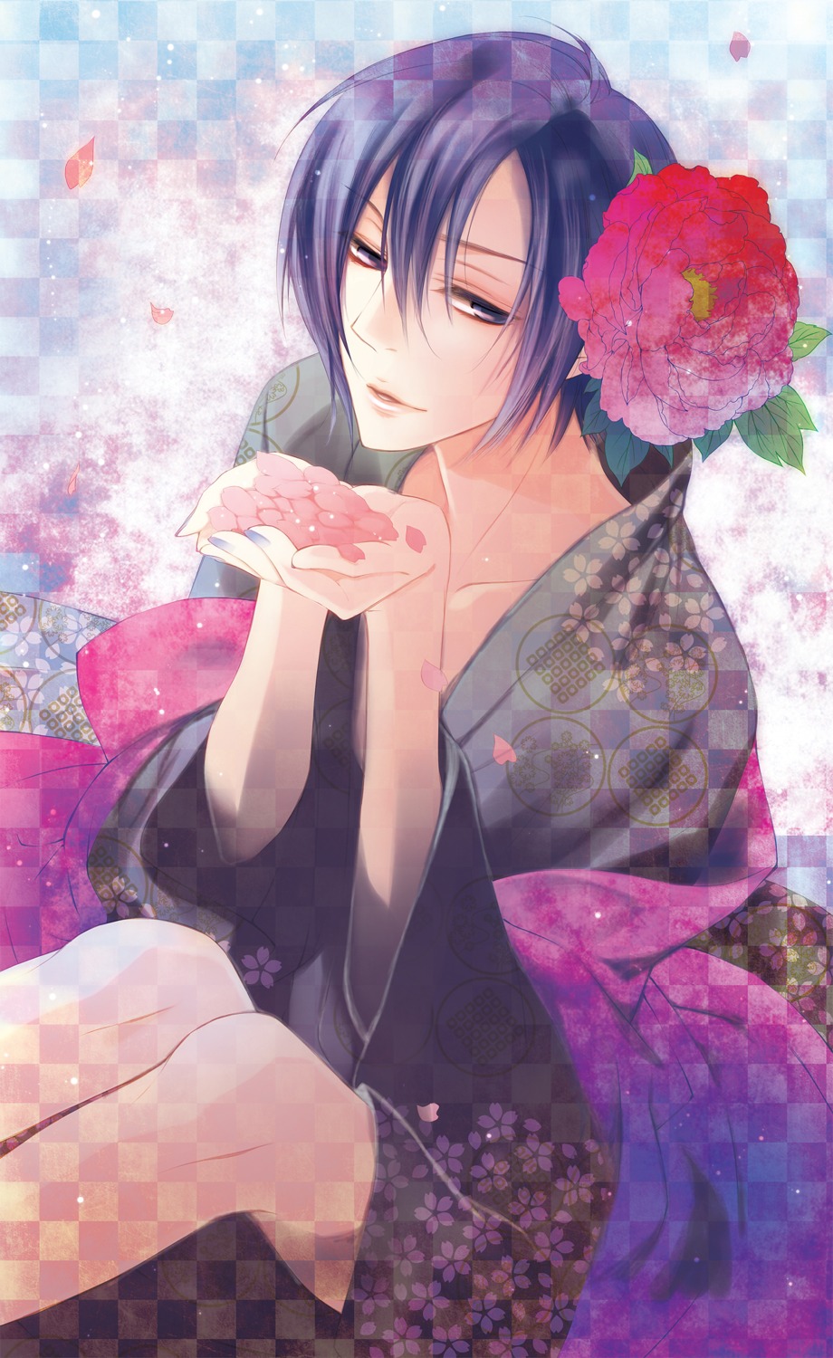 kaito, kimono, male, migiwa_hasu, vocaloid