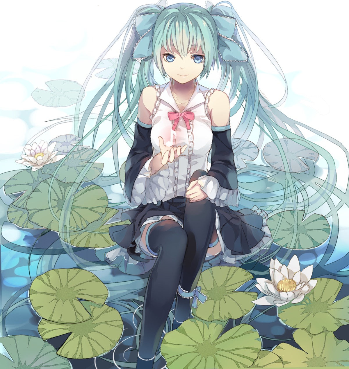 fre, hatsune_miku, thighhighs, vocaloid