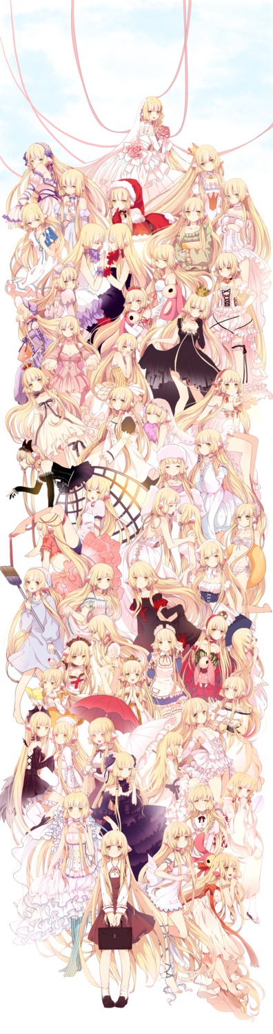 chii, chobits, dress, miemia, seifuku, wedding_dress