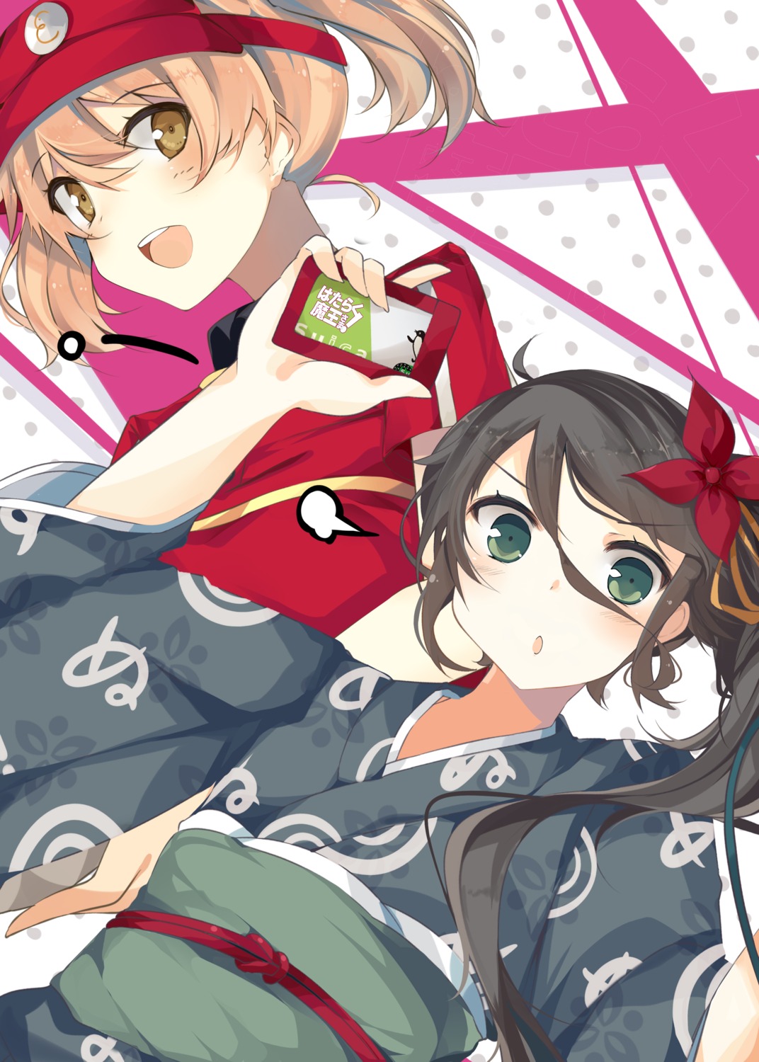 benio_(dontsugel), hataraku_maou-sama!, kamazuki_suzuno, kimono, sasaki_chiho