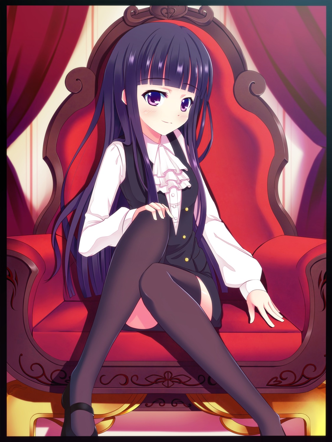 inu_x_boku_ss, kazane_kirito, seifuku, shirakiin_ririchiyo, thighhighs