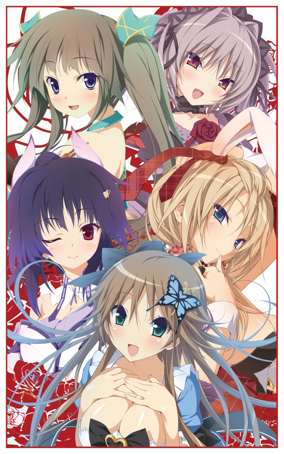 animal_ears, bunny_ears, bunny_girl, cleavage, hapymaher, hasuno_saki, hirasaka_keiko, koku