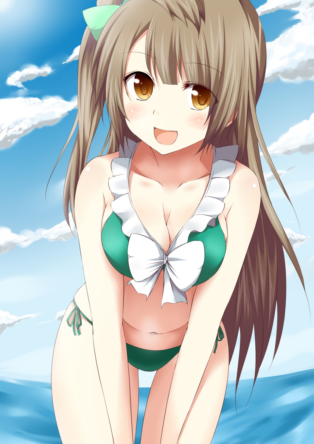 bikini, cleavage, fujisaki_kyouya, love_live!, love_live!_(series), minami_kotori, swimsuits