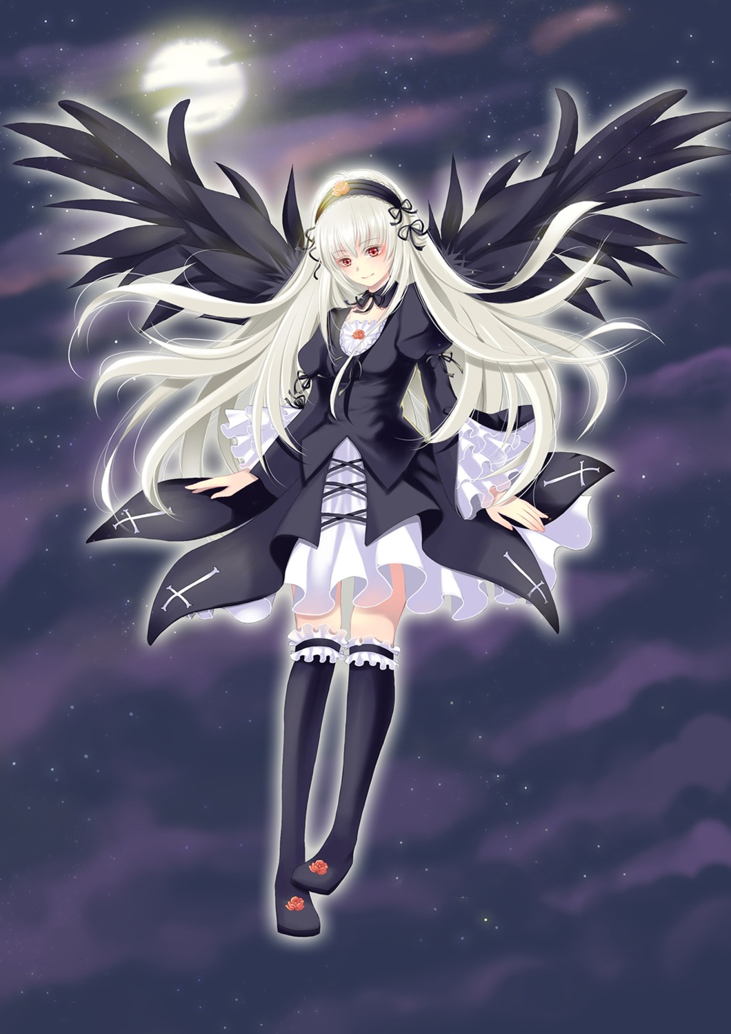 gothic_lolita, hy, lolita_fashion, rozen_maiden, suigintou, wings