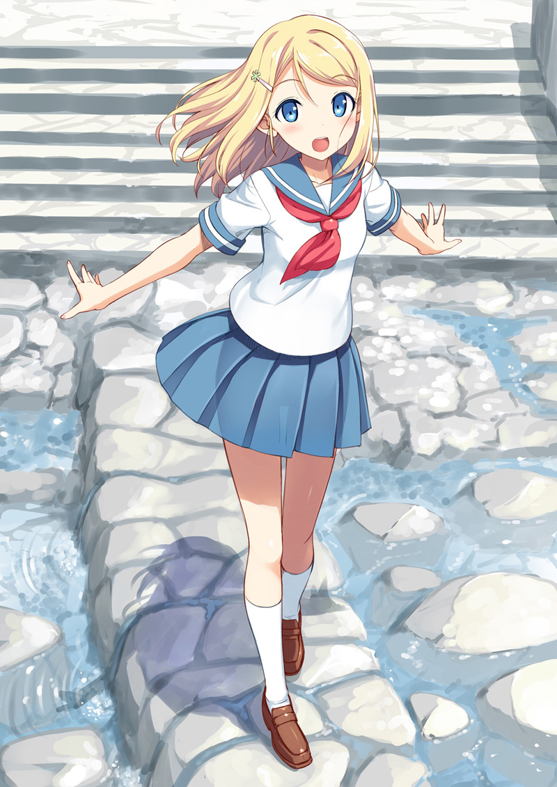 ayase_arisa, love_live!, love_live!_(series), see_through, seifuku, skirt_lift, takayaki