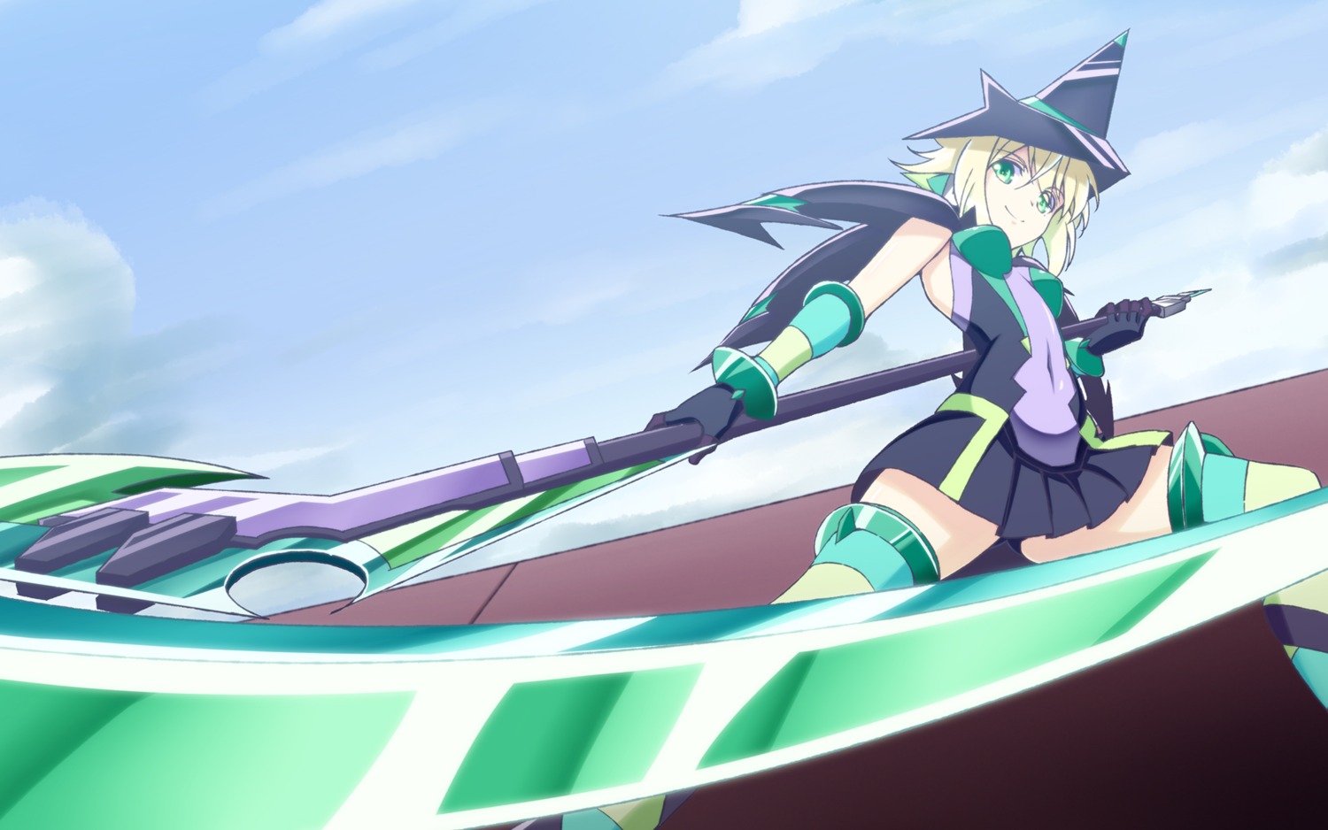 akatsuki_kirika, armor, bodysuit, h-new, senki_zesshou_symphogear, senki_zesshou_symphogear_g, thighhighs, wallpaper