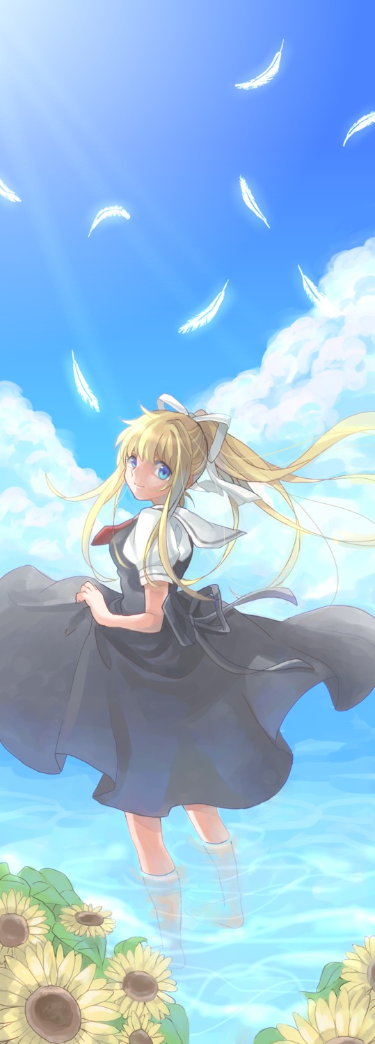 air, kamio_misuzu, landscape, miteli, seifuku