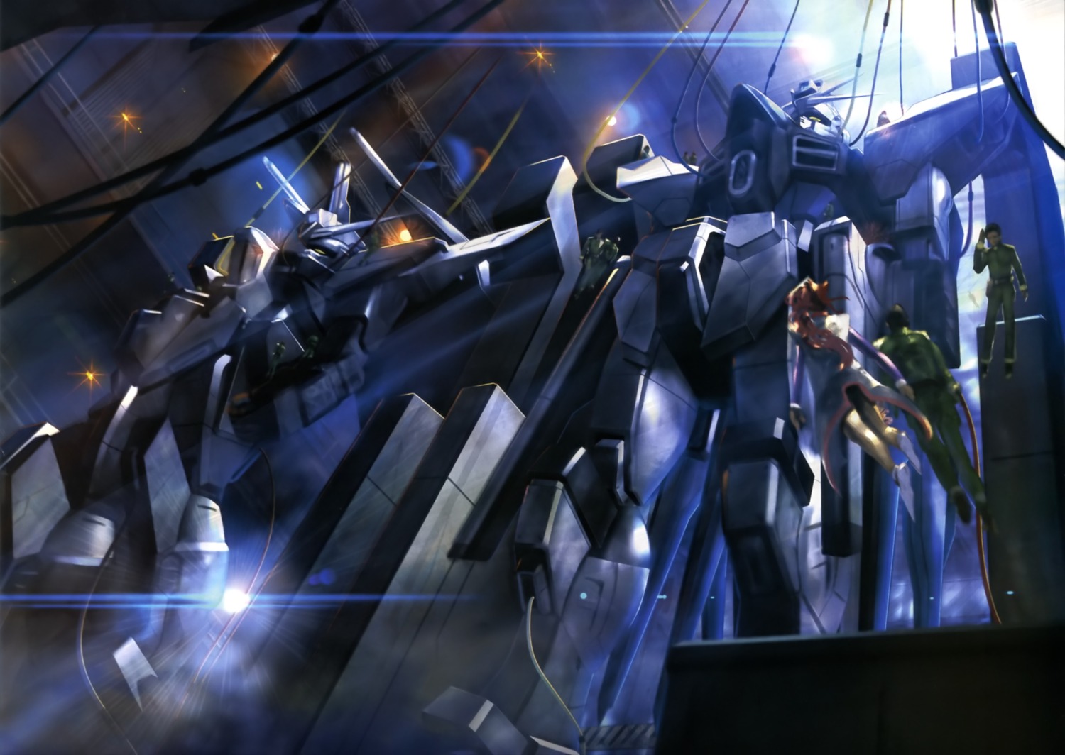gundam, gundam_seed, gundam_seed_destiny, infinite_justice_gundam, lacus_clyne, mecha, strike_freedom_gundam