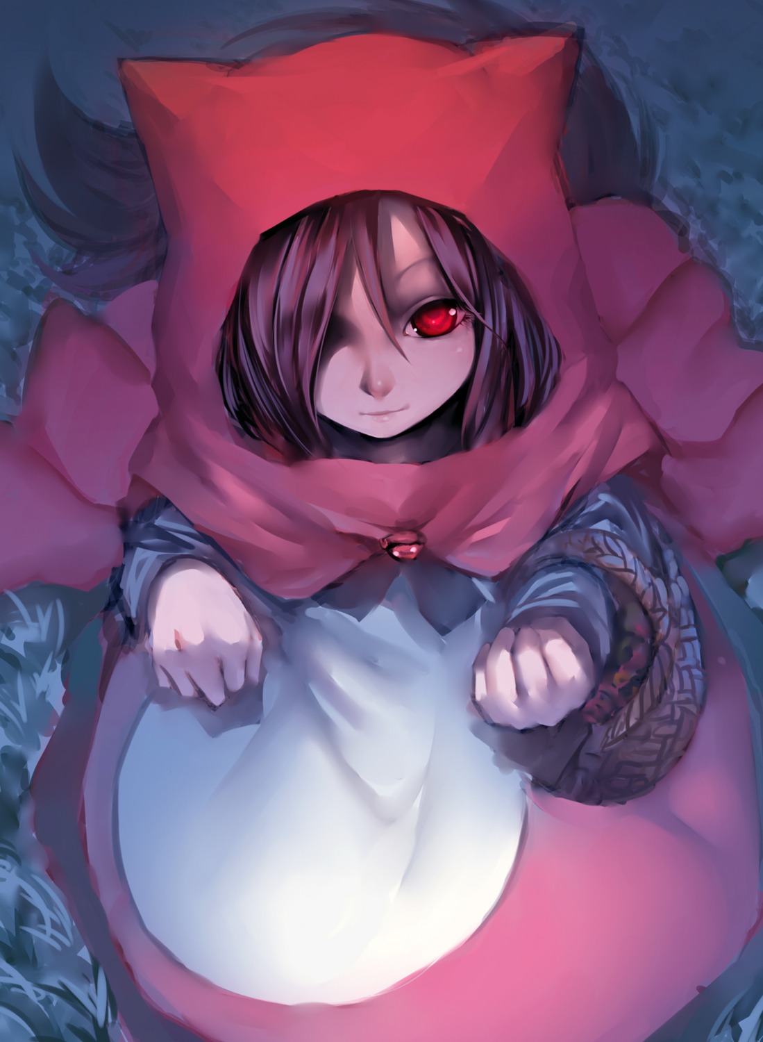 animal_ears, cosplay, imaizumi_kagerou, jian_zi, little_red_riding_hood_(character), tail, touhou