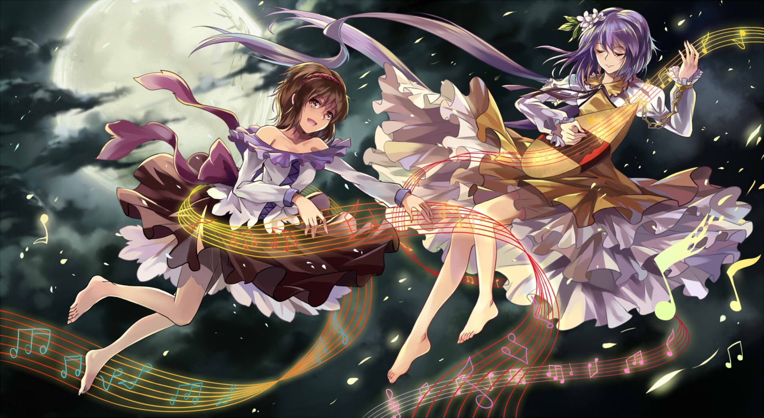 neko_(yanshoujie), touhou, tsukumo_benben, tsukumo_yatsuhashi