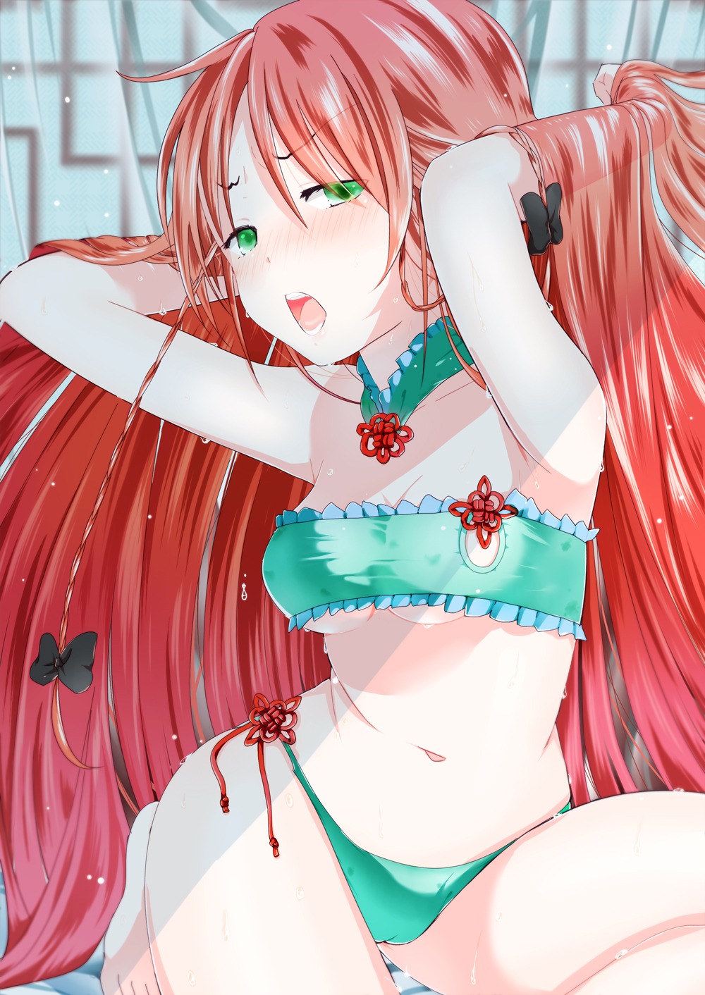 hong_meiling, pantsu, string_panties, touhou, yamada_ranga