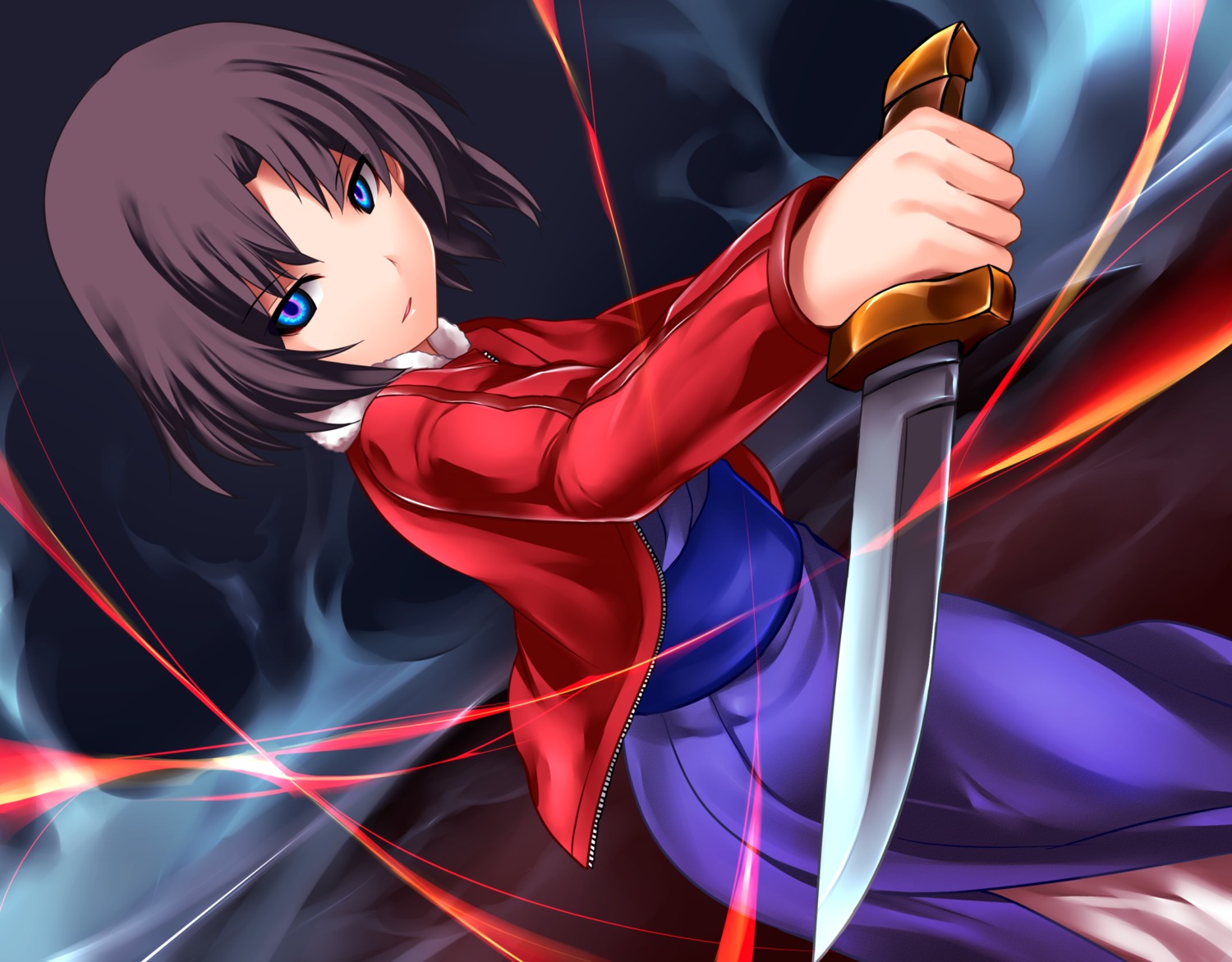 kara_no_kyoukai, kimono, ryougi_shiki, weapon, yoshimo