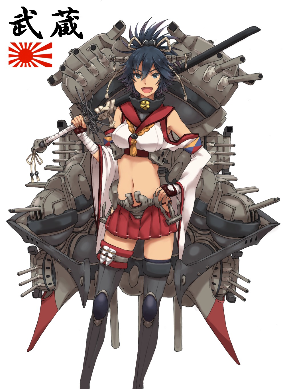kantai_collection, sword, thighhighs, yanagida_shita