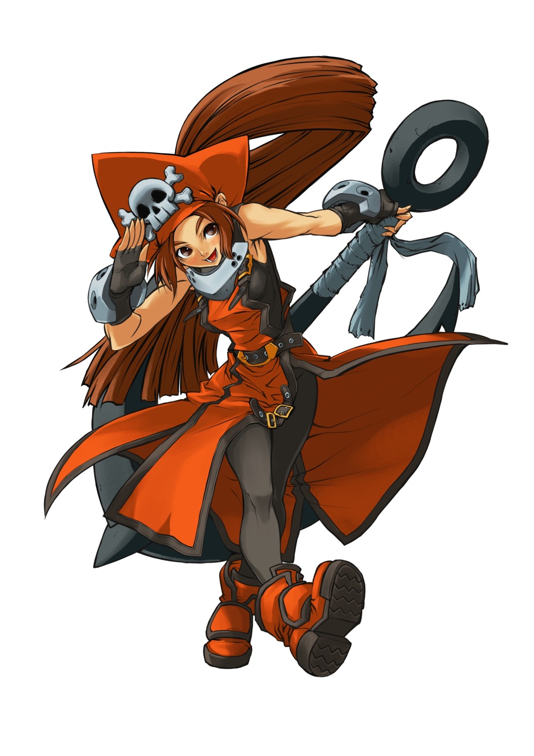bodysuit, dress, guilty_gear, guilty_gear_xx_accent_core, iwasaki_emiko, may_(guilty_gear), weapon