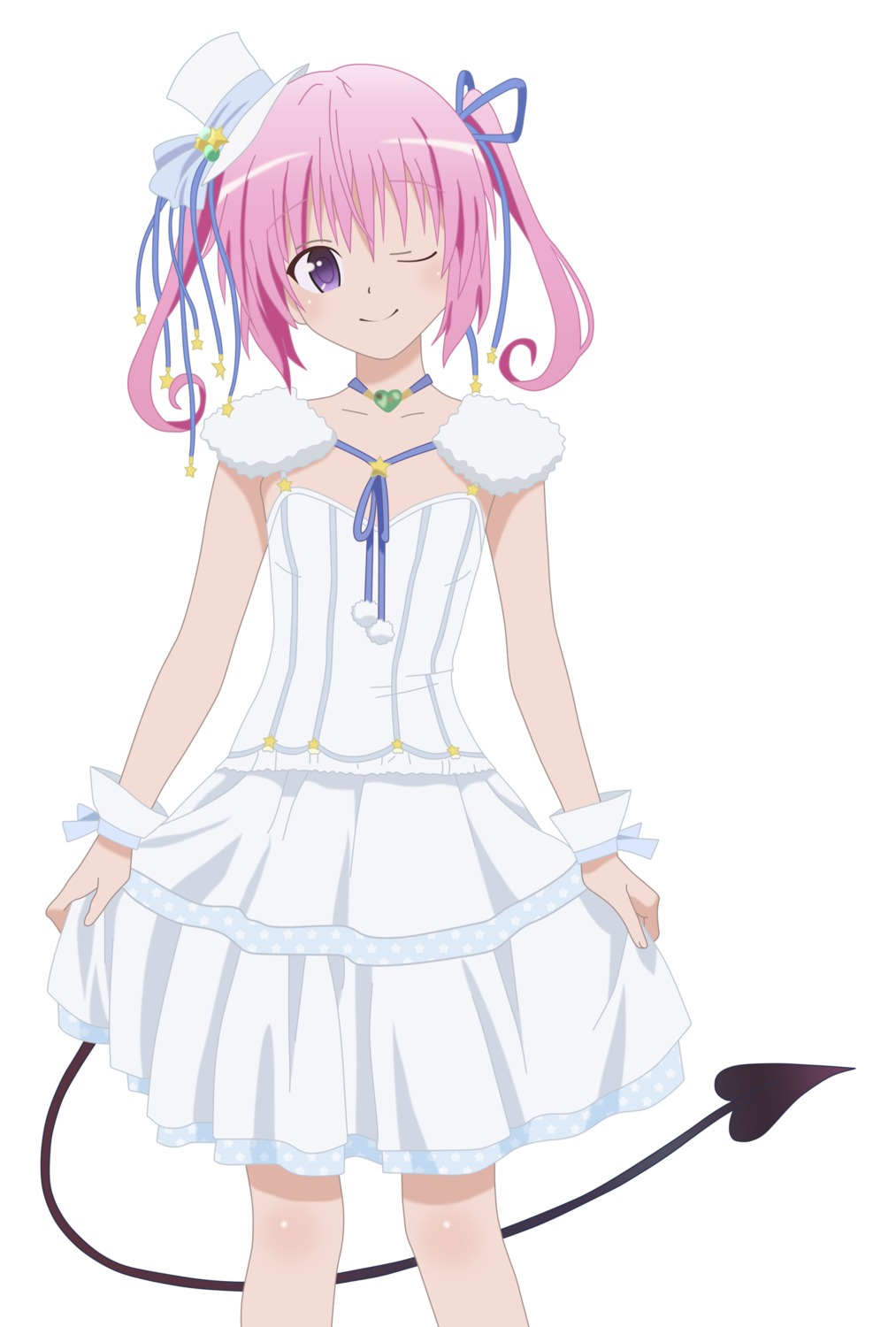 asaka_(asa_net21), dress, nana_asta_deviluke, summer_dress, tail, to_love_ru, to_love_ru_darkness