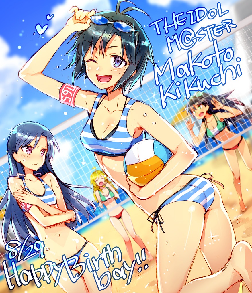 bikini, ganaha_hibiki, hoshii_miki, kikuchi_makoto, kisaragi_chihaya, otsumami, swimsuits, the_idolm@ster