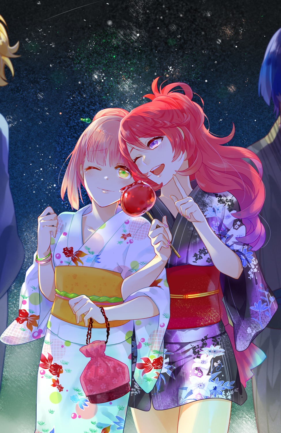 karuha, nanami_haruka_(uta_no_prince_sama), shibuya_tomochika, uta_no_prince_sama, yukata