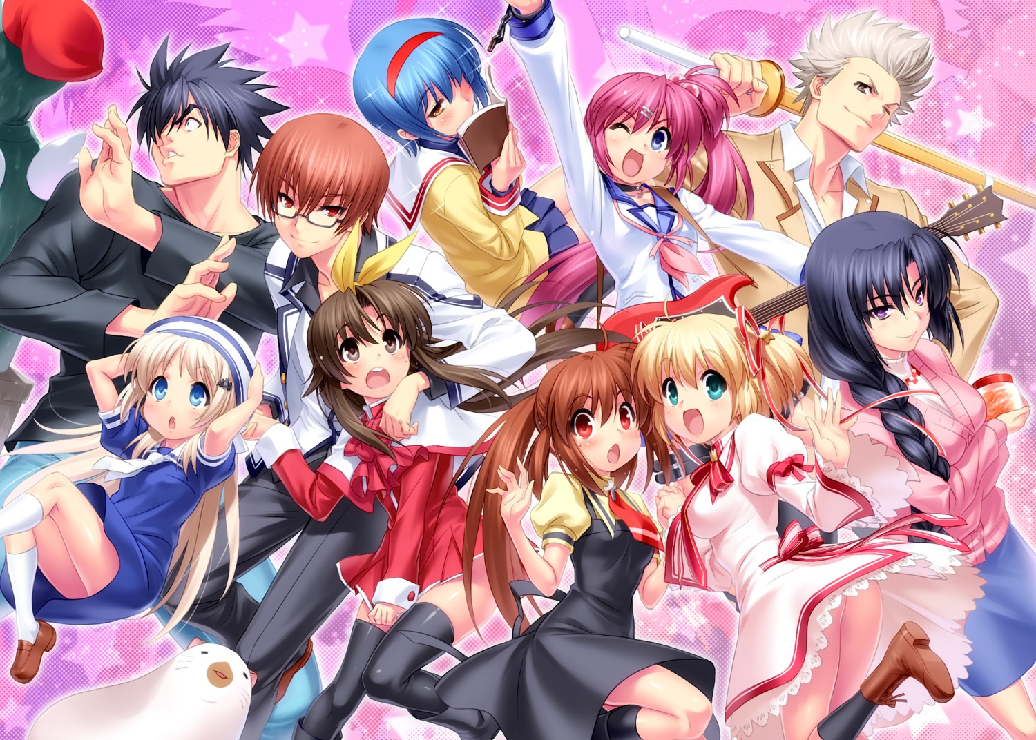 air, angel_beats!, clannad, cosplay, crossover, doruji, inohara_masato, kamikita_komari