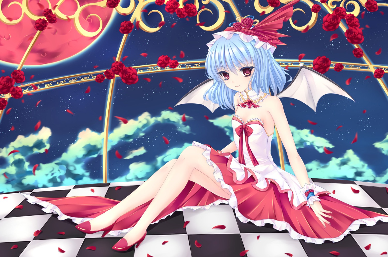 fred0092, remilia_scarlet, touhou, wings