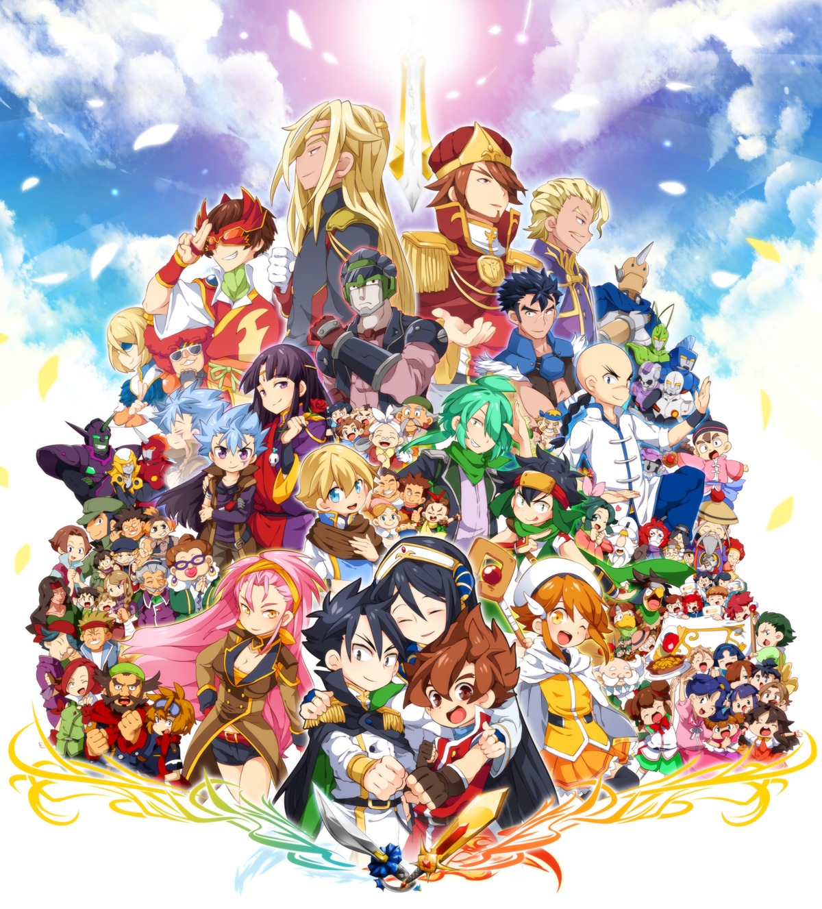 amarello_berge, battle_spirits, battle_spirits:_sword_eyes, brau_balm, gordy_dain, hagakure_shidou, haqua_estoc, kizakura_kukuri, neriume, rirove_rakels, sora_ryuyo, suou_rakels, tsurugi_tatewaki, yaiba_(battle_spirits)