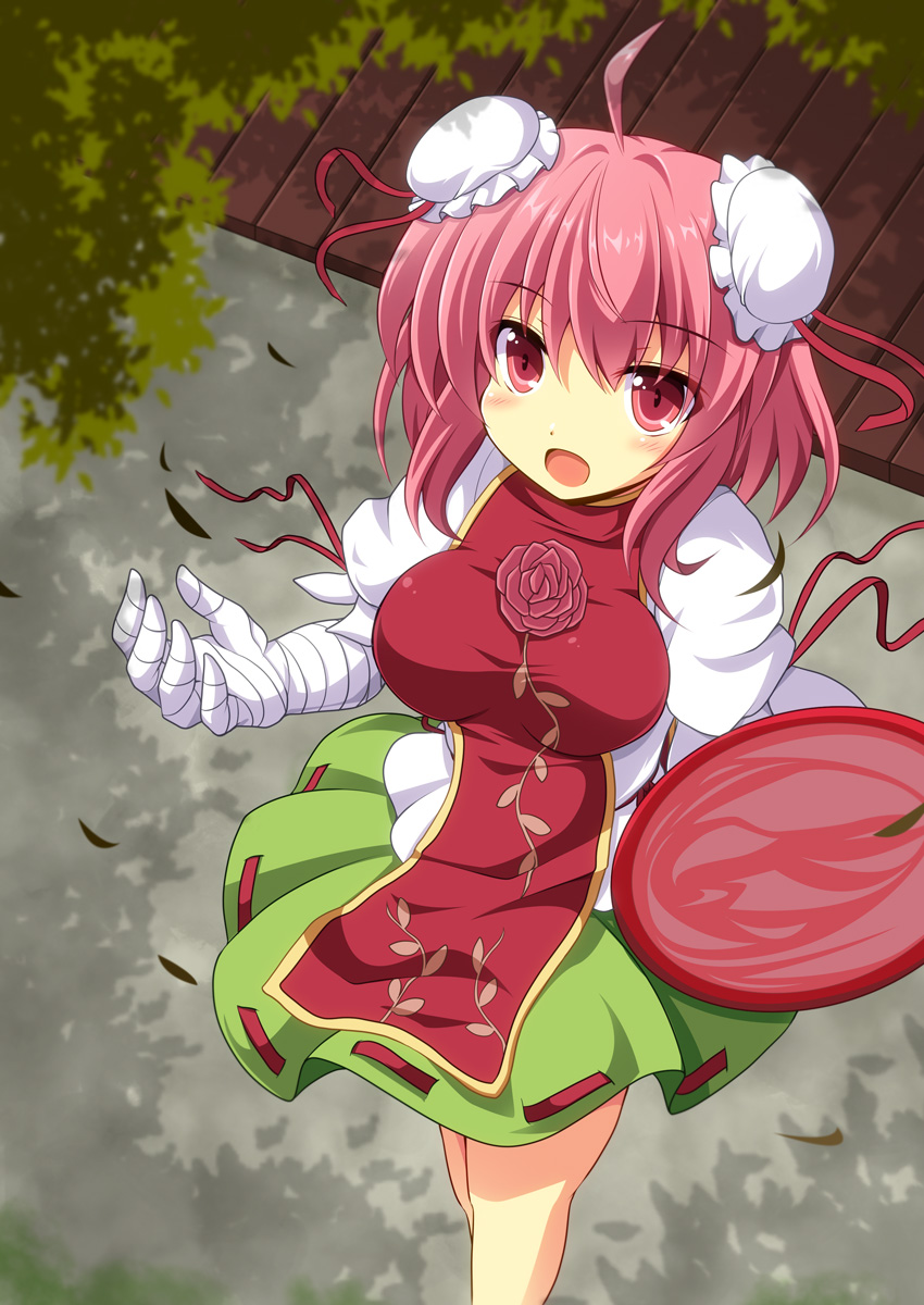 bandages, cross, ibaraki_kasen, touhou