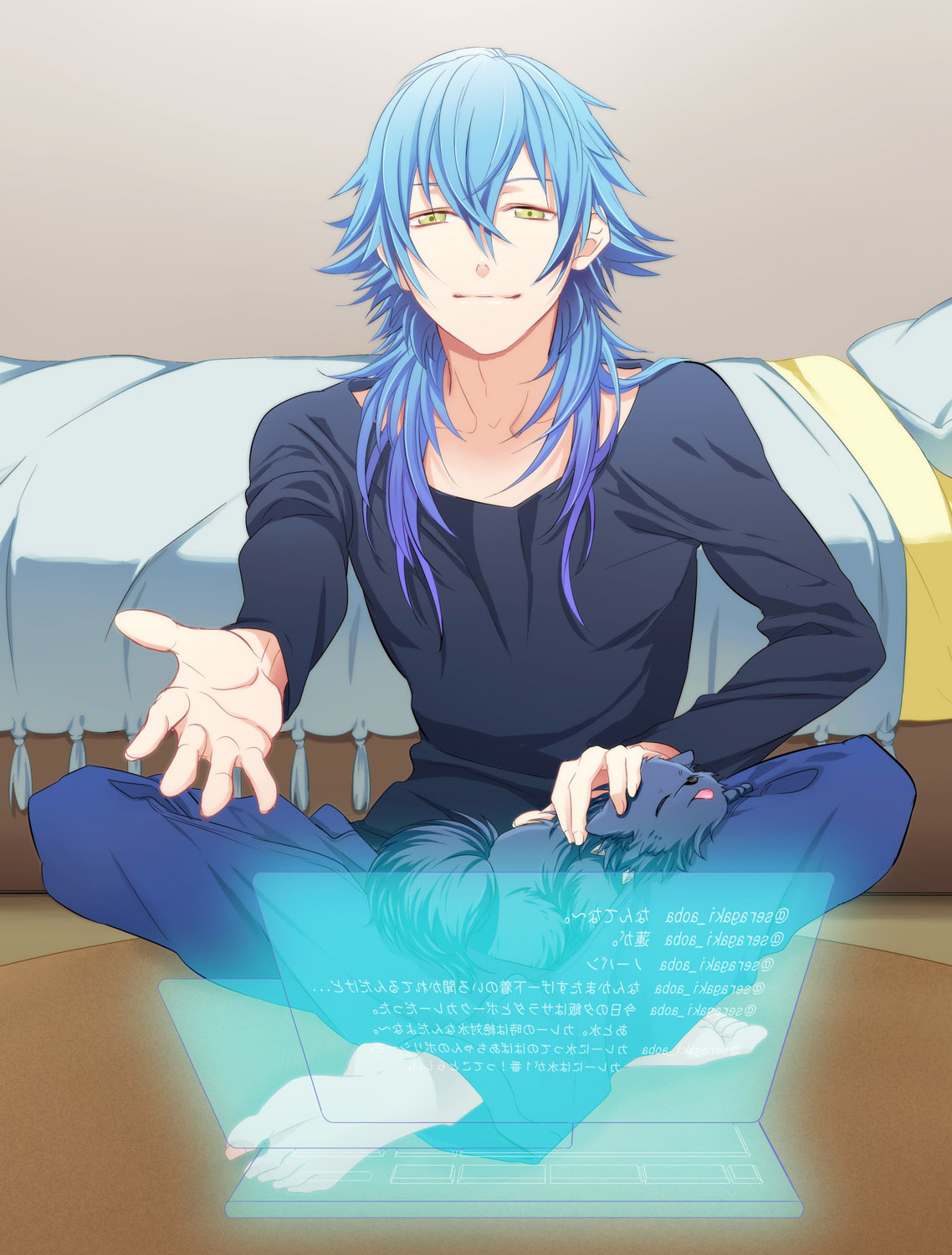 akatsuki_tomato, dramatical_murder, male, ren_(dramatical_murder), seragaki_aoba