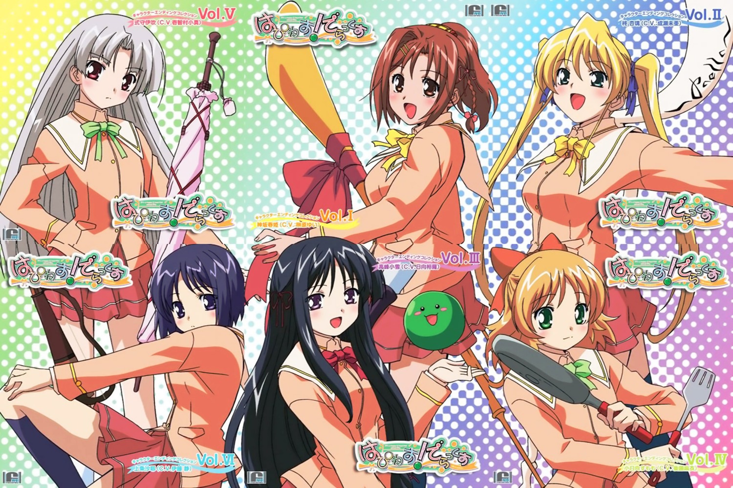 happiness, hiiragi_anri, kamisaka_haruhi, kohinata_sumomo, seifuku, shikimori_ibuki, takamine_koyuki