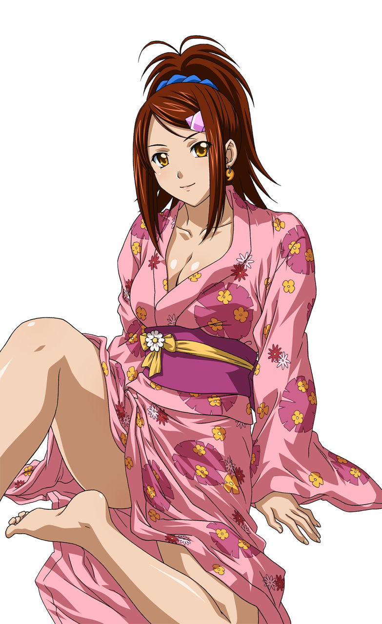 bachou_mouki, cleavage, ikkitousen, ikkitousen~xtreme_xecutor~, yukata