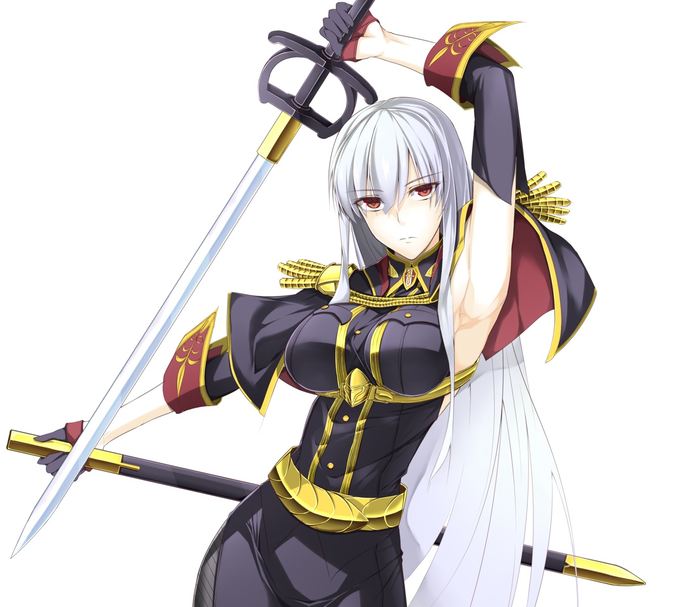 selvaria_bles, sensei_(hitagi3594), sword, valkyria_chronicles