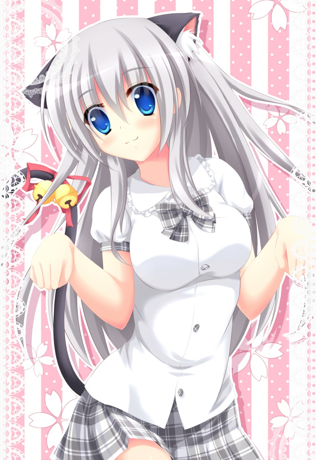 animal_ears, nanairo_fuusen, nekomimi, seifuku, tail