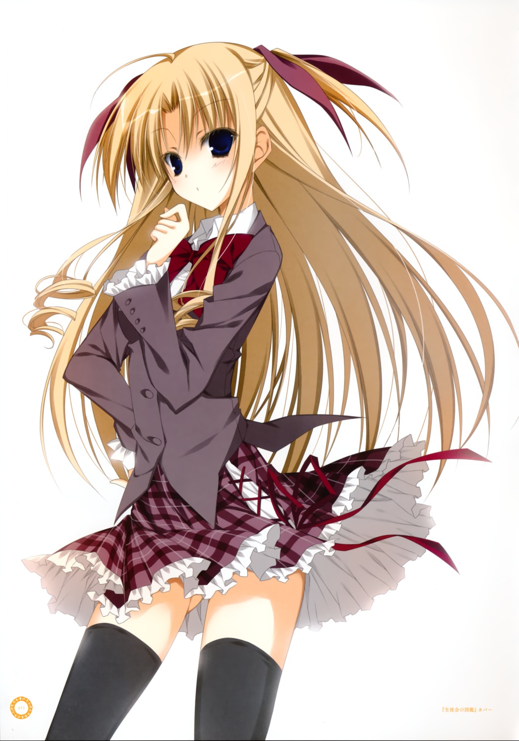 inugami_kira, seifuku, seitokai_no_ichizon, thighhighs, toudou_lilicia