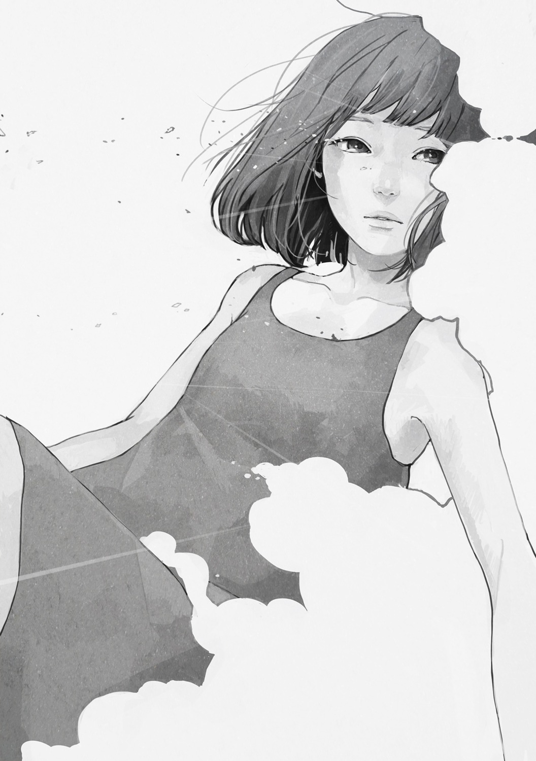 monochrome, taeko