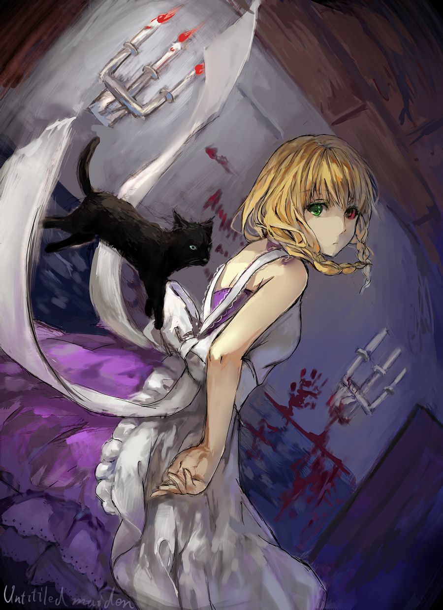 dress, fancybetty, heterochromia, neko, the_witch's_house, viola_(the_witch's_house)