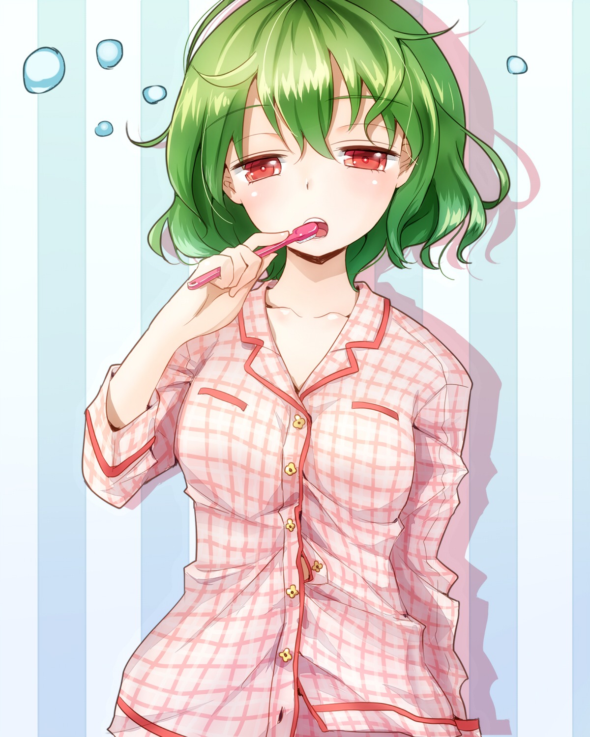 cleavage, kazami_yuuka, pajama, shironeko_yuuki, touhou