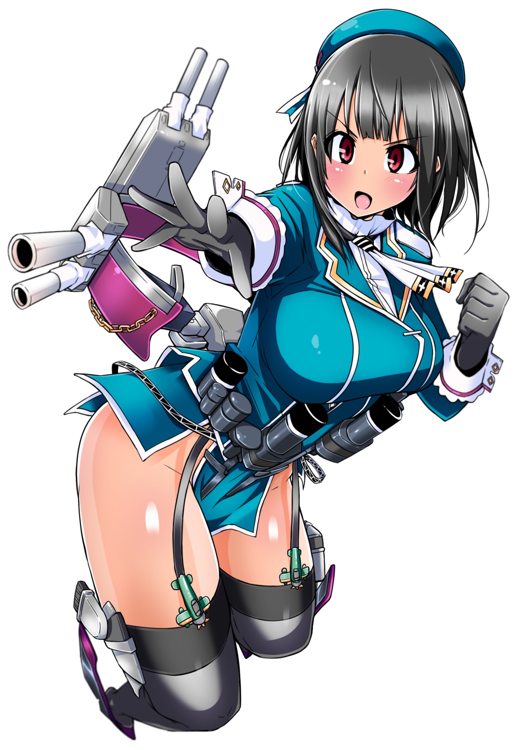 kantai_collection, nikuman_umeew, nopan, stockings, takao_(kancolle), thighhighs