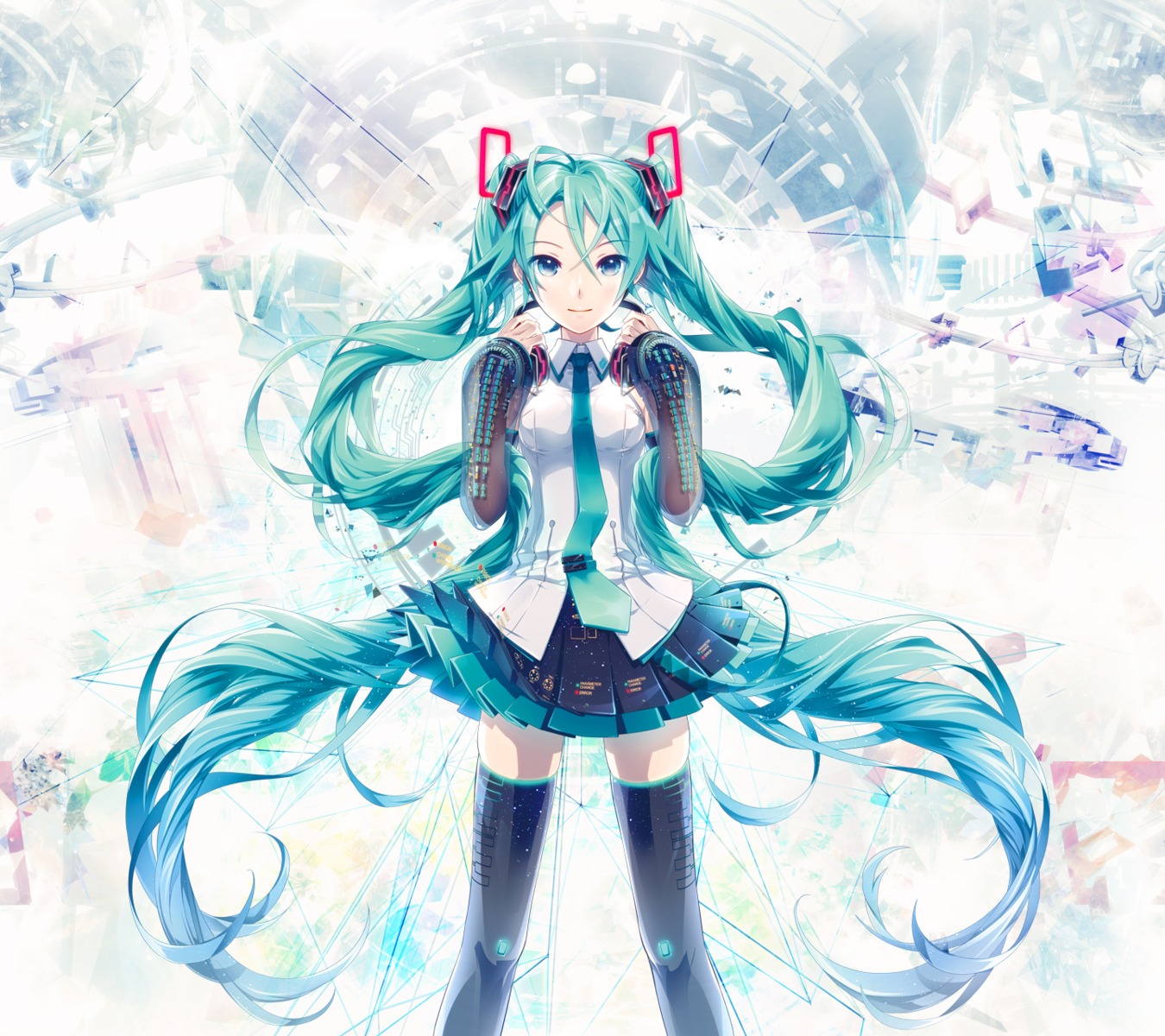 hatsune_miku, ixima, thighhighs, vocaloid