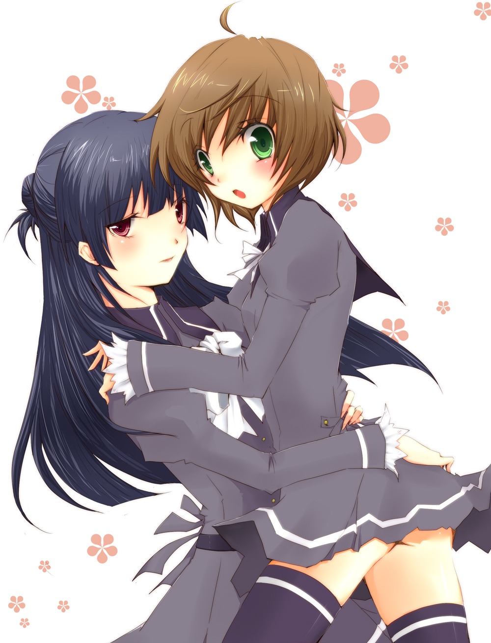 orico, seifuku, thighhighs, yuri